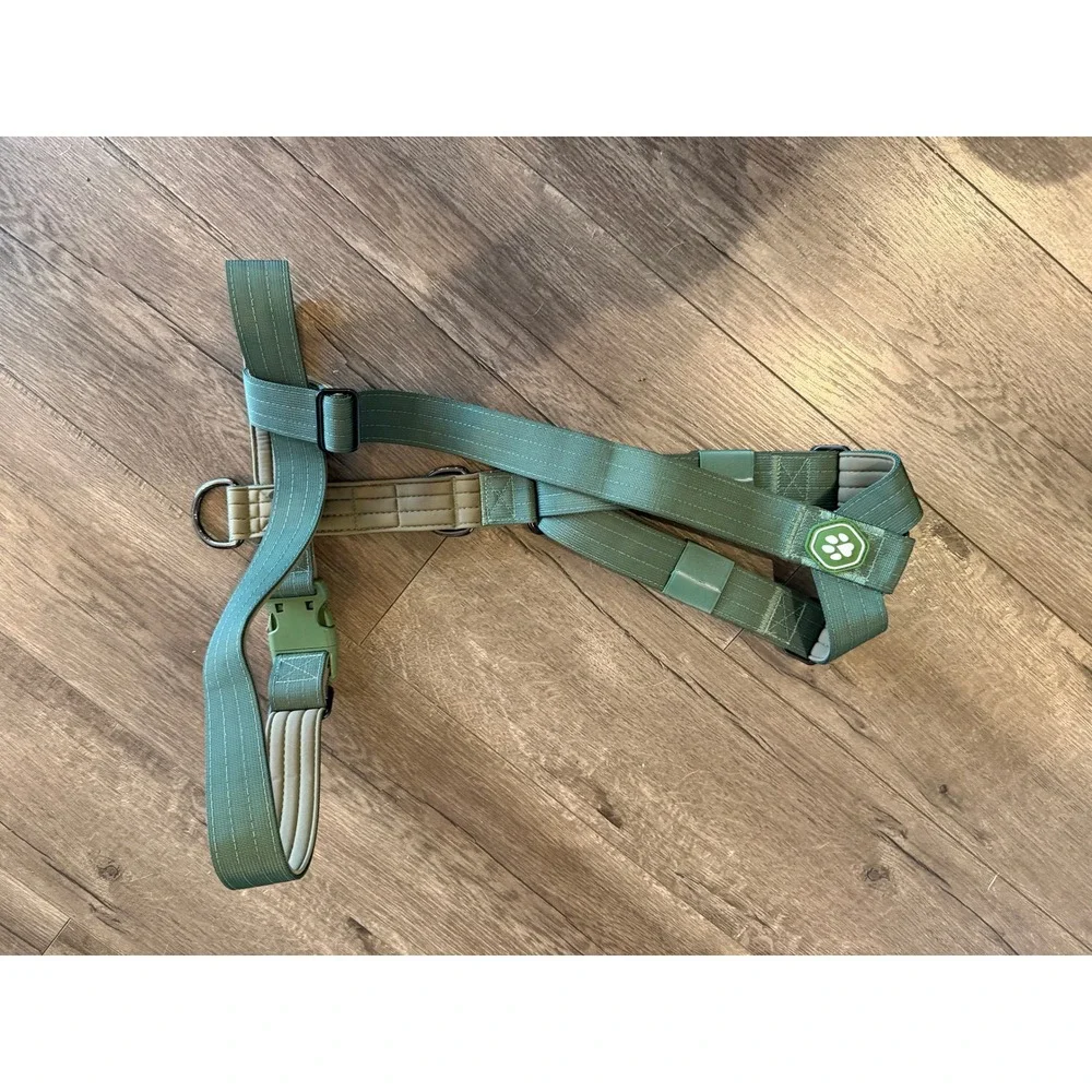 Spark Paws Comfort Control Dog Harness Sage Green Tan Padded Adjustable‎ No-Pull